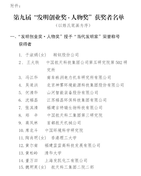 米兰在线登录-米兰(中国)
智能董事长何清华荣获“第九届发明创业奖·人物奖”特等奖