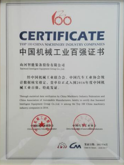 喜讯：米兰在线登录-米兰(中国)
智能再次荣登2016年度中国机械百强企业