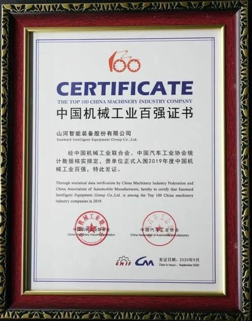 2019年中国机械工业百强发布，米兰在线登录-米兰(中国)
智能排名52位