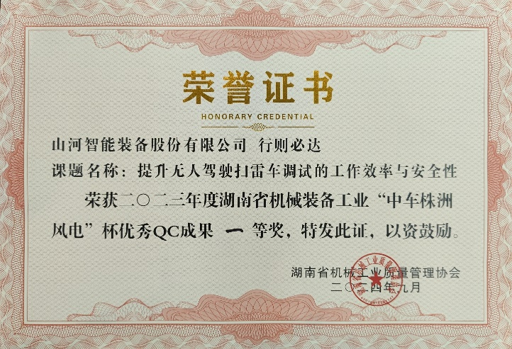 喜讯！2023年度省机械工业质量管理成果擂台赛米兰在线登录-米兰(中国)
智能再获殊荣！